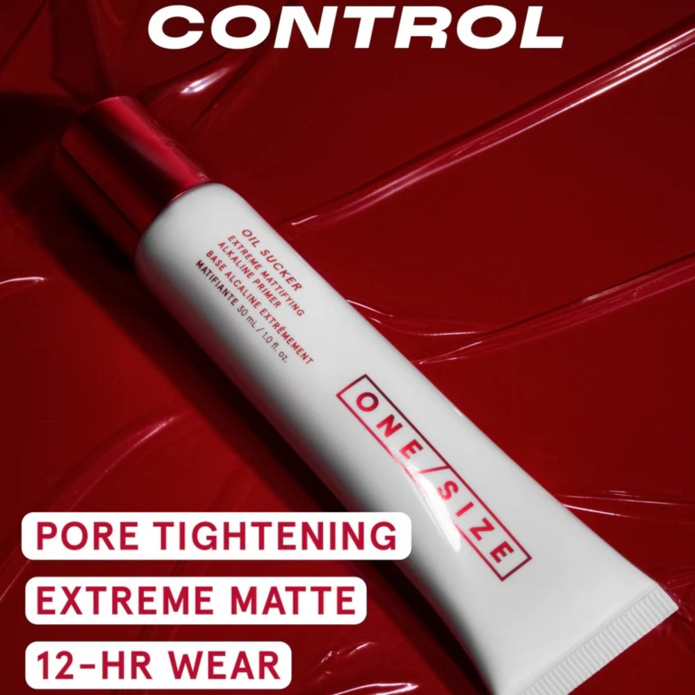 ONE/SIZE Oil Sucker Matte Primer - Red & White